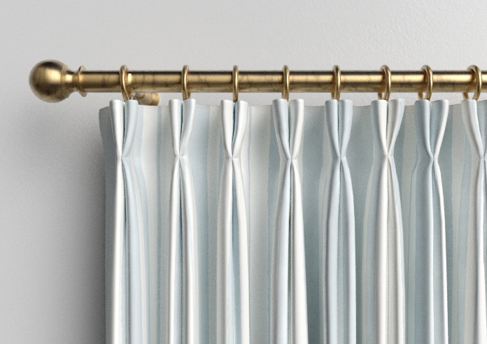 Shabby Chic by Rachel Ashwell Watercolour Stripe, Pale Blue - Made to Measure Curtains - Image 10